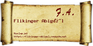 Flikinger Abigél névjegykártya